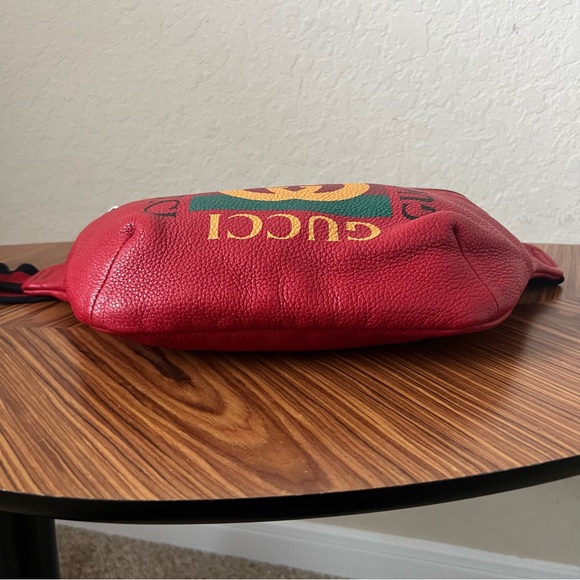 Gucci Grained Calfskin Logo Belt Bag Red Large - Picture 15 of 16